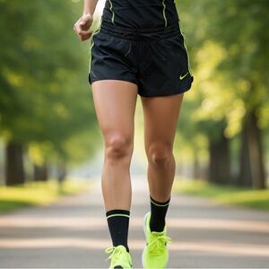 Nike  dri-fit M Women's Athletic Shorts Black with Neon Accents